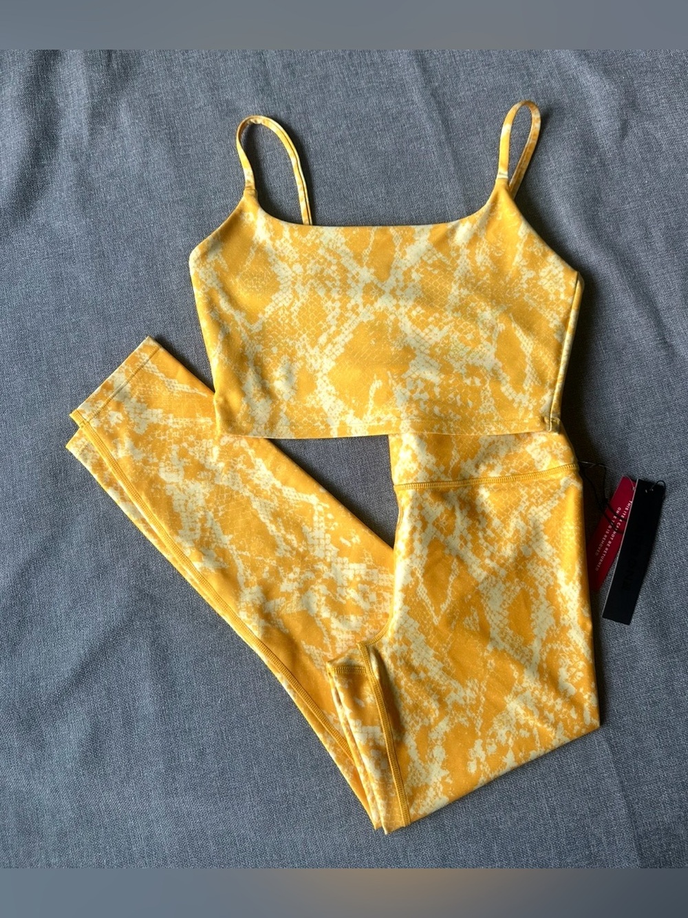 Carbon38 Women’s Kumquat Snake 2pc Tank Top & Legging Matching Active Set